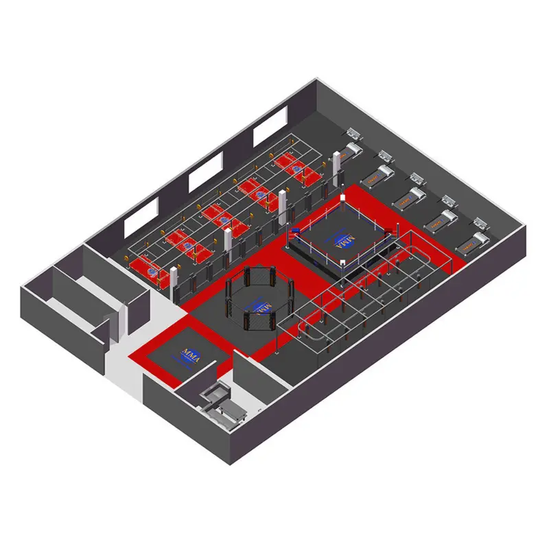 Kaareva tela nyrkkeilysäkkeihin
