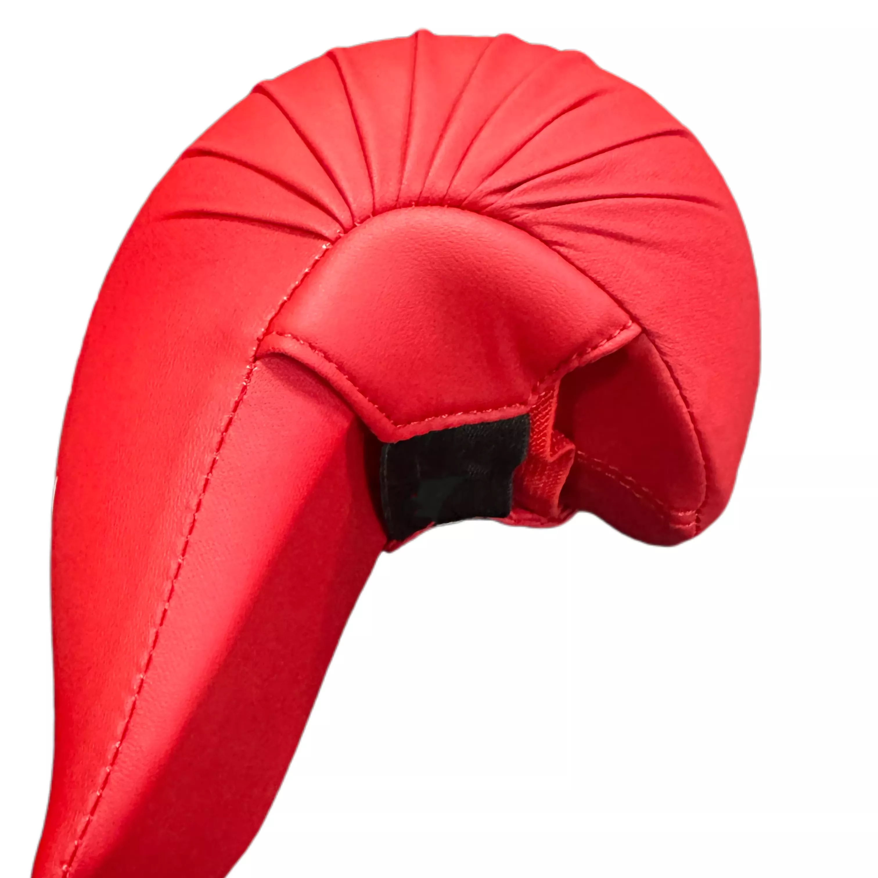 Traditional foam chop guard covering hand and forearm